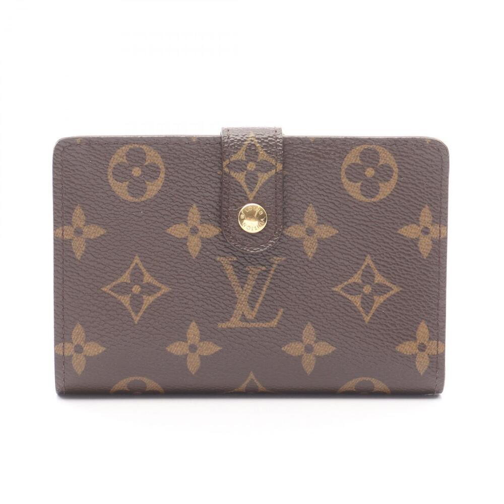 Louis Vuitton Coin Purse Billet Viennois Monogram Bifold Wallet Leather Brown